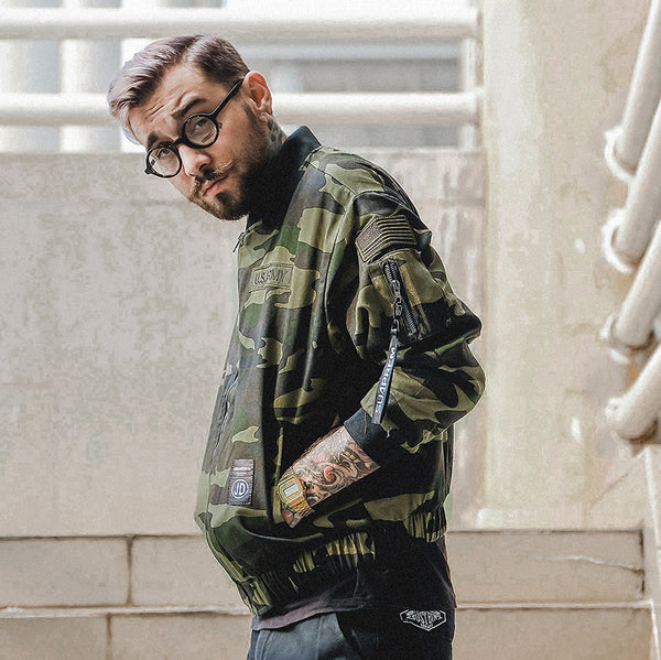 Camouflage Bomber Jacket