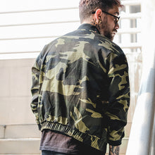 Load image into Gallery viewer, Camouflage Bomber Jacket