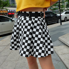 Load image into Gallery viewer, Pleated Checkerboard Skirt