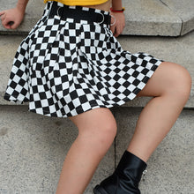 Load image into Gallery viewer, Pleated Checkerboard Skirt