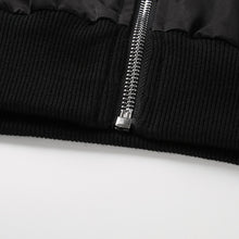 Load image into Gallery viewer, Streetwear Black Bomber Jacket