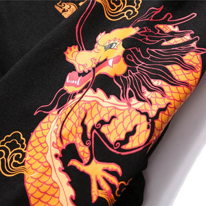 Ancient Chinese Dragon Print Hoodie