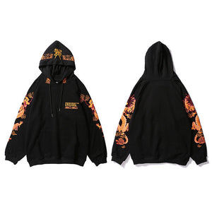 Ancient Chinese Dragon Print Hoodie